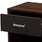 Baxton Studio Hansel Modern 1-Drawer Dark Brown and Dark Grey Finished Nightstand 147-8258 - alternate 2